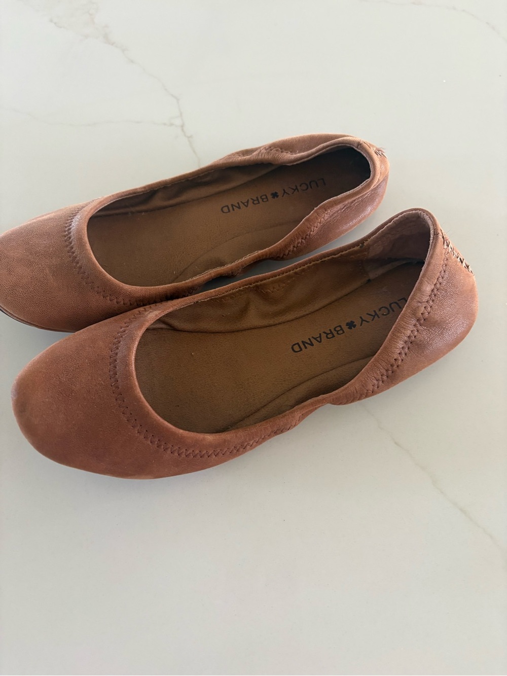 Lucky Brand Women's Brown Suede Ballet Flats - Picture 2 of 5
